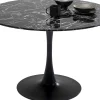 Stół Veneto Ø110 cm czarny - blat marmur