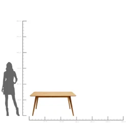 Stół z drewna dębowego blat prostokątny 160x90 cm