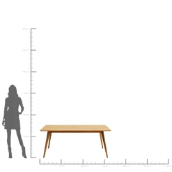Stół z drewna dębowego blat prostokątny 180x90 cm