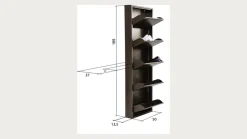 Szafka na buty Caruso MO 50x170 cm w kolorze antracytowym
