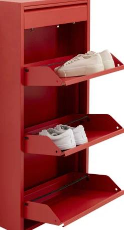 Szafka na Buty Caruso 3 Plus 1 Czerwona