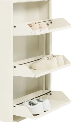 Szafka na buty stalowa kremowa 3 przegródki 50x104 cm
