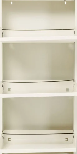 Szafka na buty stalowa kremowa 3 przegródki 50x104 cm