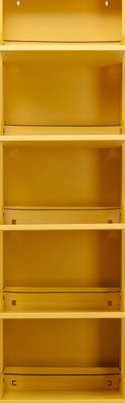 Szafka na buty stalowa 5 półek kolor żółty 50x170 cm