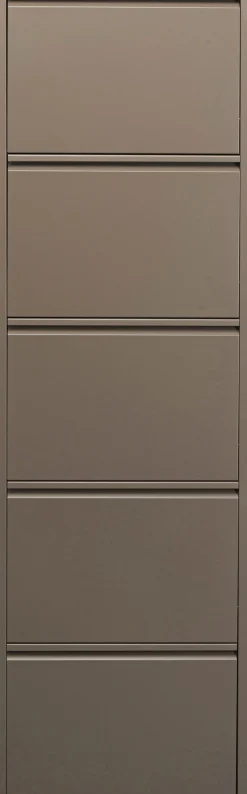 Szafka na buty stalowa 5 półek kolor taupe 50x170 cm