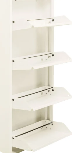 Szafka na buty stalowa 4 półki kolor kremowy 50x136 cm