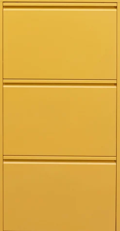Szafka na buty stalowa 3 półki kolor żółty 50x103 cm