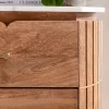 Szafka nocna Grace 50x55 cm drewno mango - blat marmur