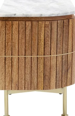Szafka nocna Grace 50x55 cm drewno mango - blat marmur