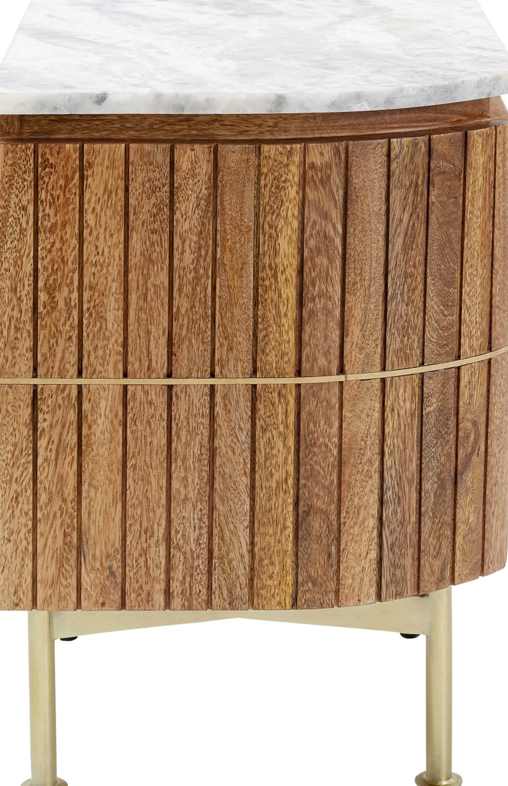 Szafka nocna Grace 50x55 cm drewno mango - blat marmur
