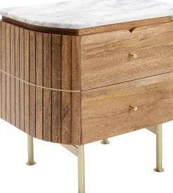 Szafka nocna Grace 50x55 cm drewno mango - blat marmur