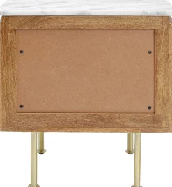 Szafka nocna Grace 50x55 cm drewno mango - blat marmur