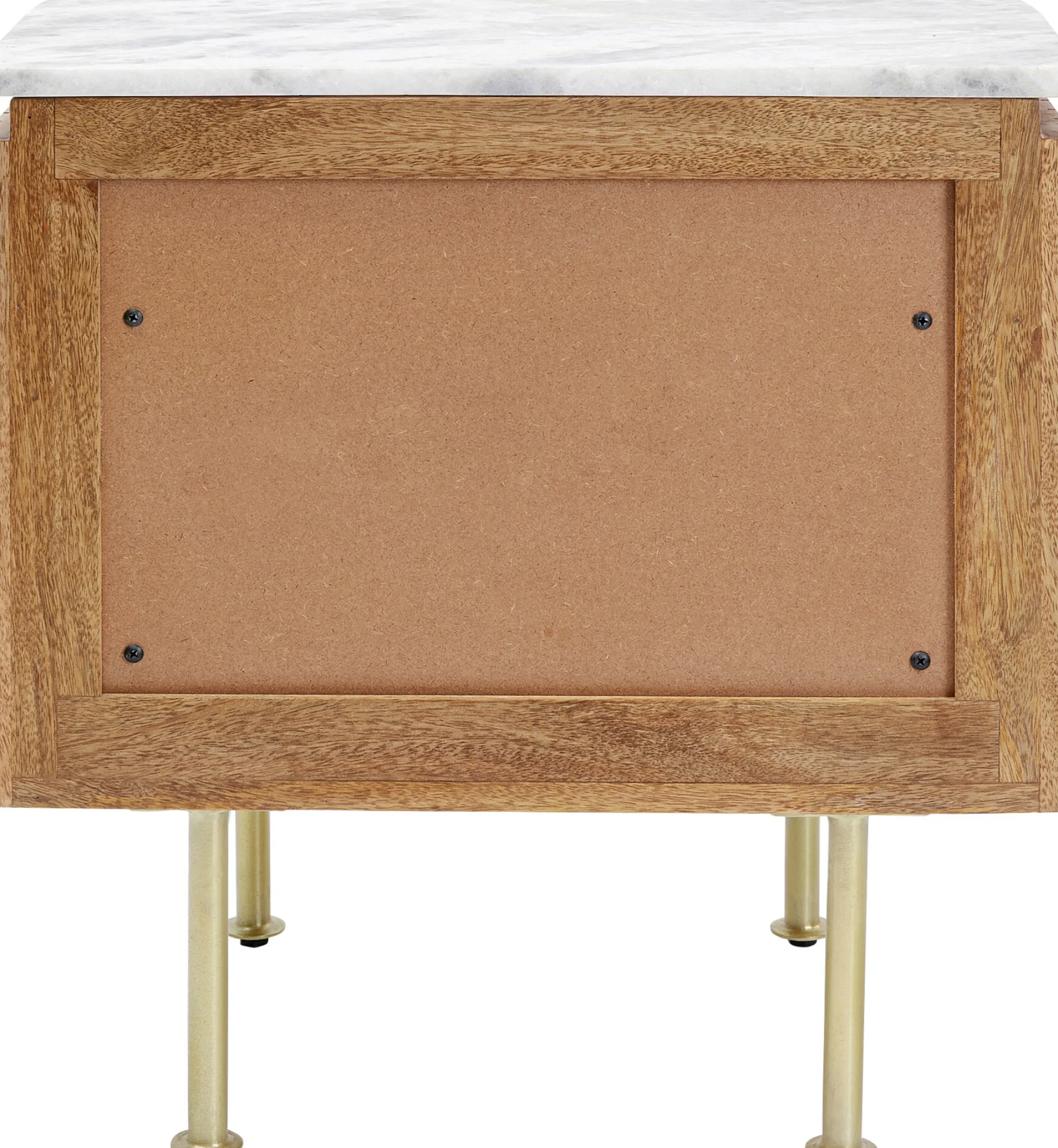 Szafka nocna Grace 50x55 cm drewno mango - blat marmur