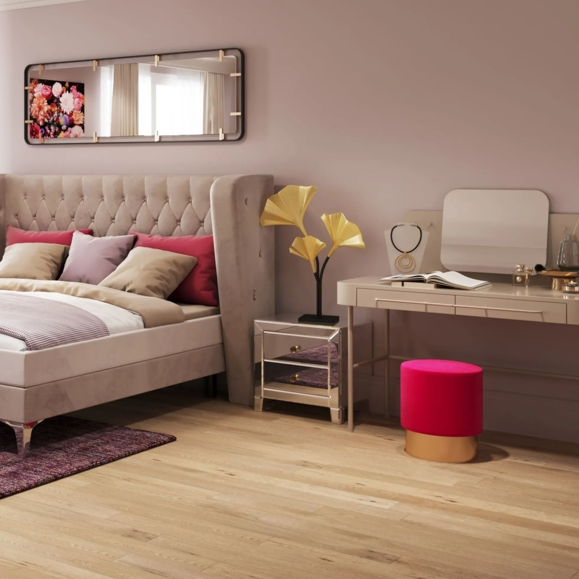 Szafka nocna Luxury Gold 2 49x50 cm szampańska