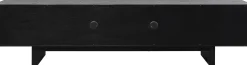 Szafka RTV 4-drzwiowa czarno-złota front stal nierdzewna 180x45 cm