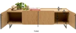 Szafka RTV Giulio 180x55 cm