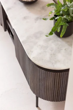 Szafka RTV Glenn 150x54 cm biało-szara