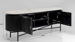 Szafka RTV Glenn 150x54 cm biało-szara