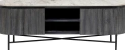Szafka RTV Glenn 150x54 cm biało-szara