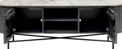 Szafka RTV Glenn 150x54 cm biało-szara