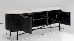 Szafka RTV Glenn 150x54 cm biało-szara
