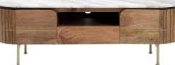 Szafka RTV Grace 145x48 cm drewno mango - blat marmur