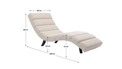 Szezlong Balou 190x89 cm kremowy