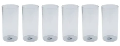 Szklanka Electra 520 ml transparentna - spód srebrny