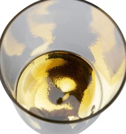 Szklanka Electra 335 ml transparentna - spód złoty