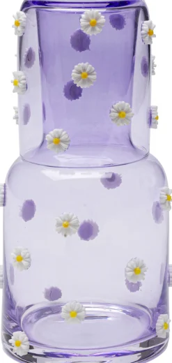Szklanka fioletowa wzór kwiatowy 300 ml