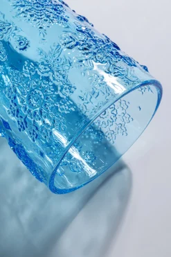 Szklanka z niebieskiego szkła 400 ml