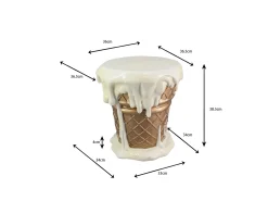 Taboret Ice Cream Vanilla Ø37cm