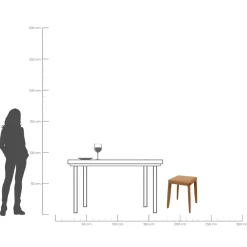 Taboret Monza brązowy