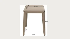 Taboret Monza jasnoszary