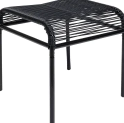 Taboret - podnóżek ogrodowy Acapulco 40x40 cm czarny