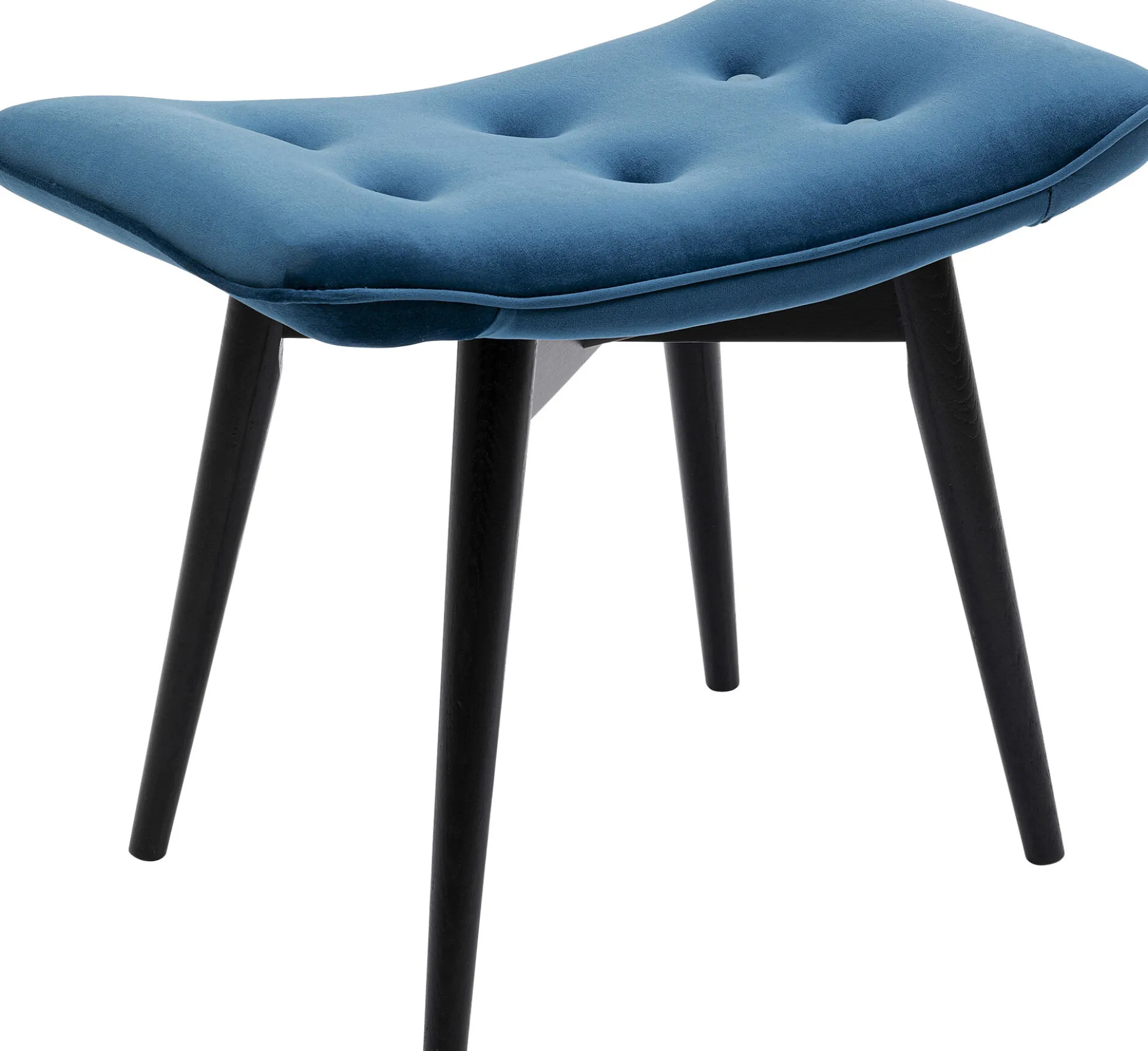 Taboret - podnóżek Vicky 59x46 cm niebieskozielony - nogi czarne