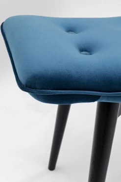 Taboret - podnóżek Vicky 59x46 cm niebieskozielony - nogi czarne