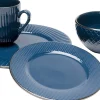 Talerz deserowy ceramiczny niebieski Ø20 cm
