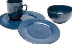 Talerz deserowy ceramiczny niebieski Ø20 cm