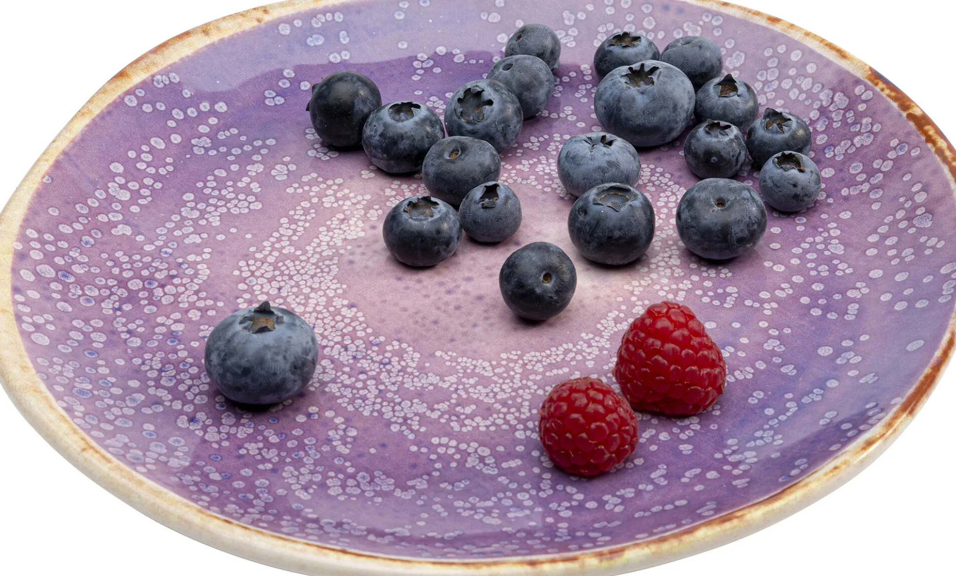 Talerz deserowy fioletowy Ø21 cm ceramika