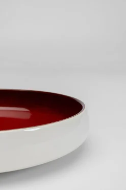 Talerz głęboki czerwony porcelana Ø21 cm