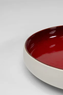 Talerz głęboki czerwony porcelana Ø21 cm