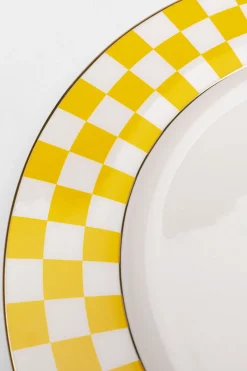 Talerz Harlequin żółty Ø27cm