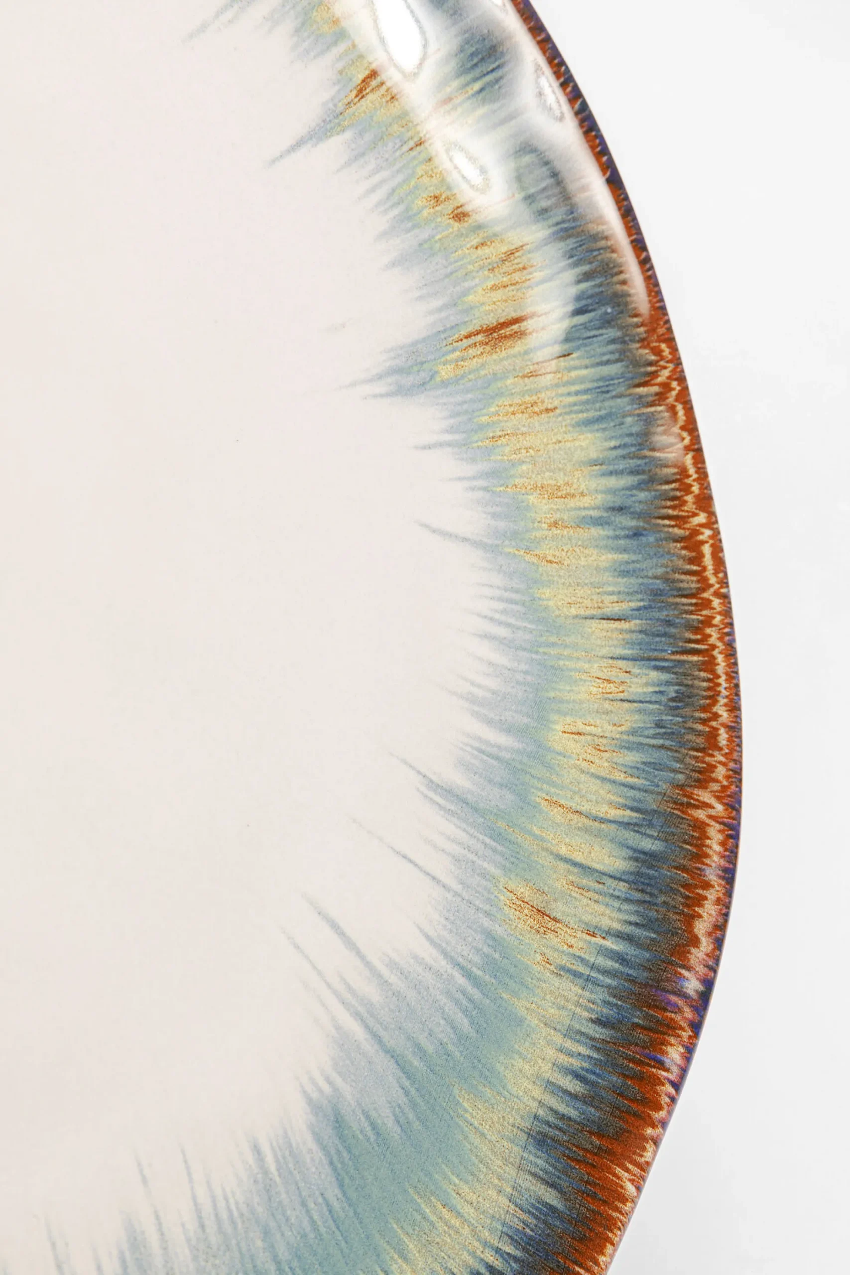 Talerz Organic ∅26 cm biało-niebieski