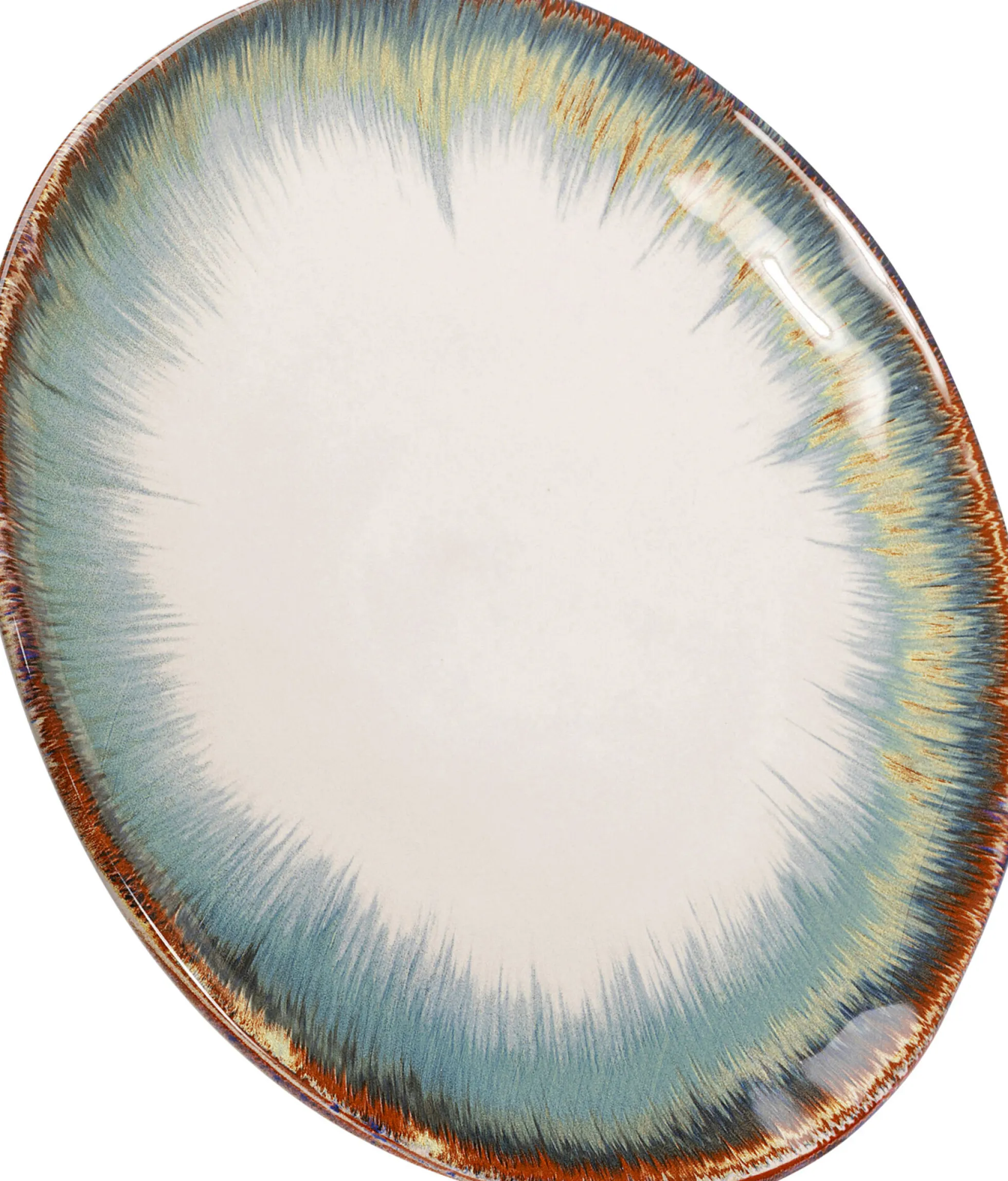 Talerz Organic ∅26 cm biało-niebieski