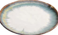 Talerz Organic ∅26 cm biało-niebieski