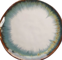 Talerz Organic ∅26 cm biało-niebieski