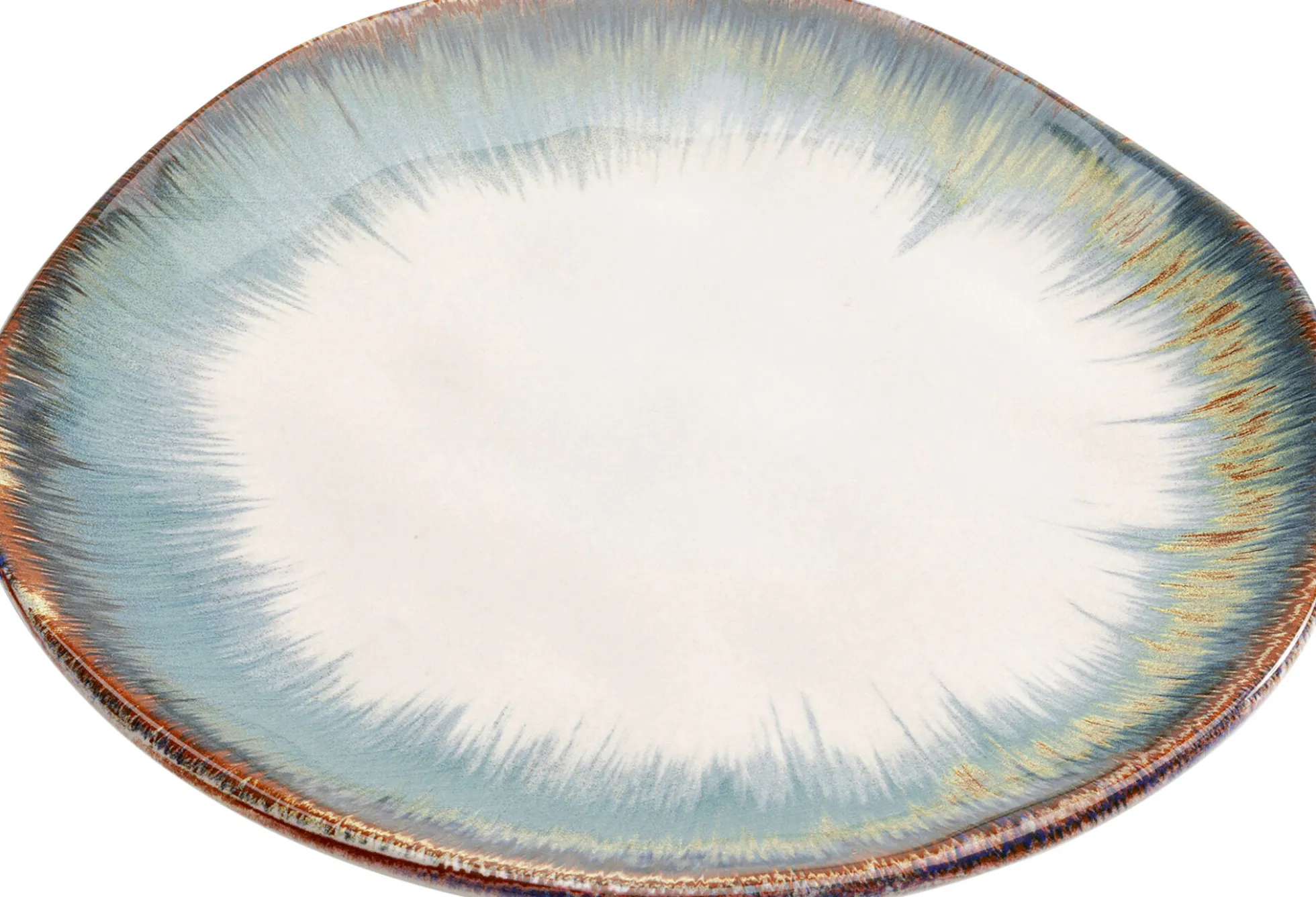 Talerz Organic ∅20 cm biało-niebieski