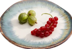 Talerz Organic ∅20 cm biało-niebieski