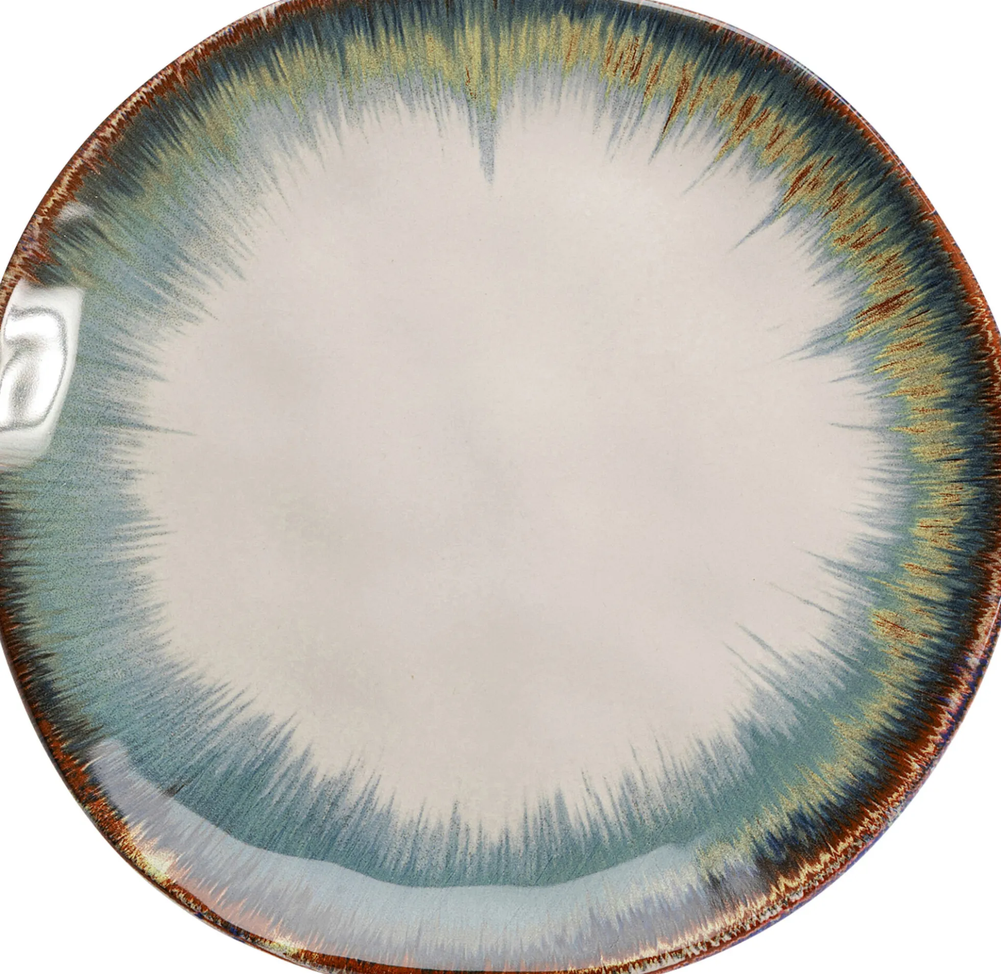 Talerz Organic ∅20 cm biało-niebieski